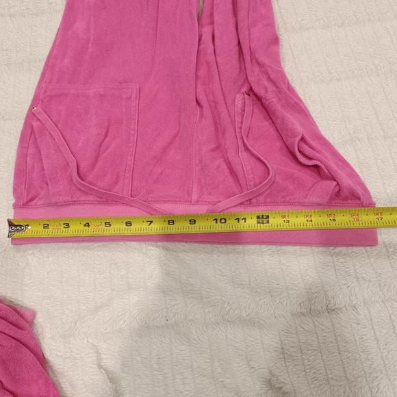Juicy Couture Tracksuit Matching Set Large Jacket Pants Pockets Vintage Pink Y2k - Picture 9 of 15